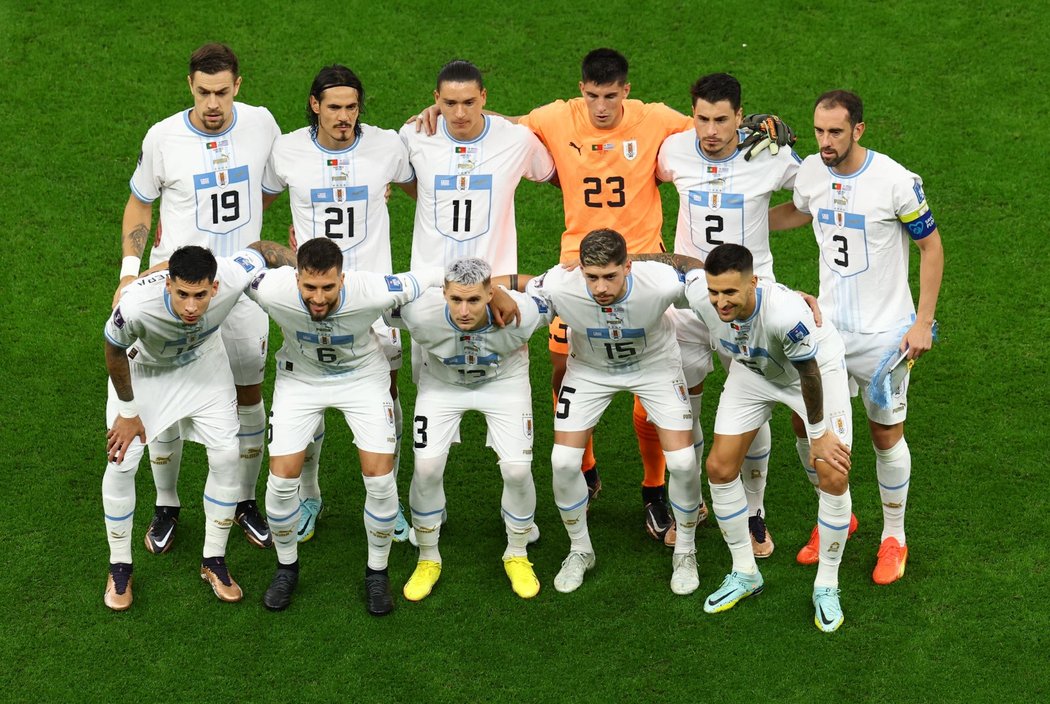 Základní sestava Uruguaye proti Portugalsku