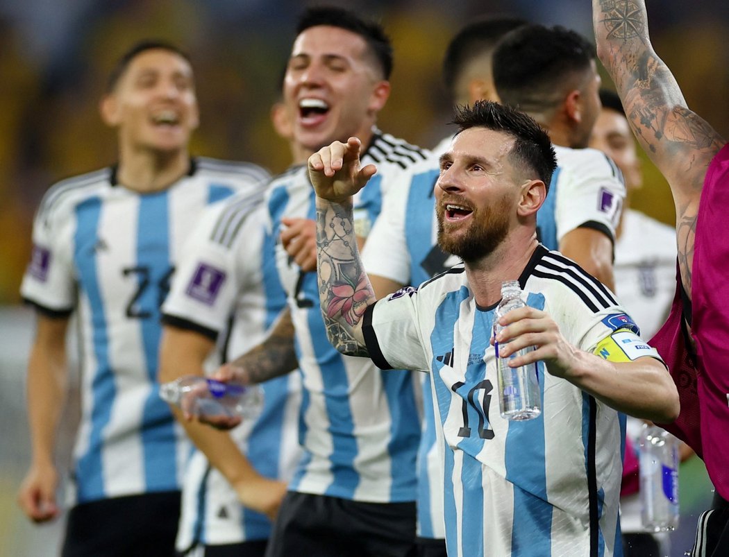 Lionel Messi se raduje z postupu
