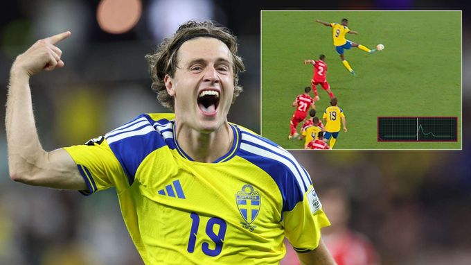 Osmnáct sekund na hřišti, a hned gól. K bleskové trefě Švédů na MS pomohl čip v balonu Osmnáct sekund na hřišti, a hned gól. K bleskové trefě Švédů na MS pomohl čip v balonu