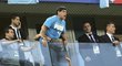 Diego Marada reaguje na verdikt rozhodčího při zápase Argentina - Nigérie na světovém šampionátu