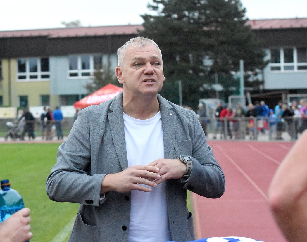 Trenér fotbalistů Uničova Jiří Balcárek
