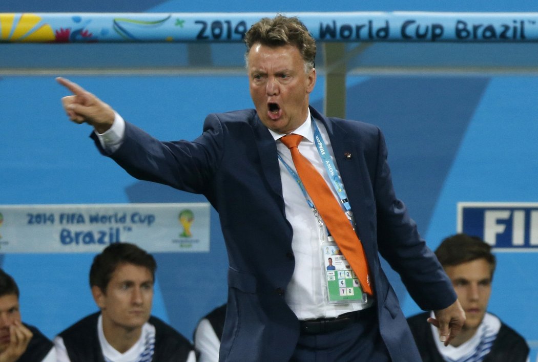 Nizozemský trenér Luis van Gaal během semifinále s Argentinou