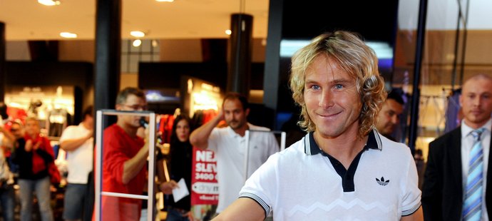 Pavel Nedvěd v Palladiu na akci Adidasu