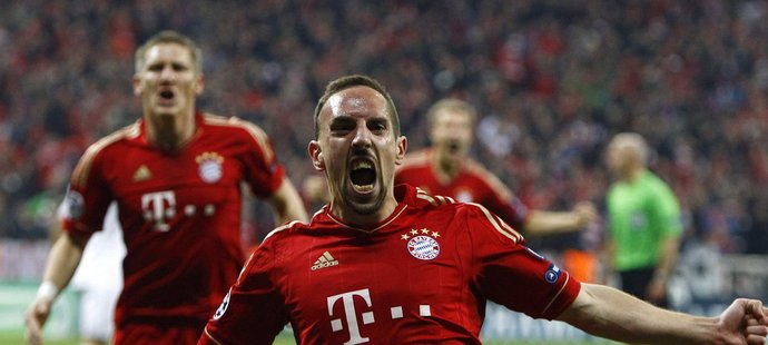 Frank Ribéry se raduje z gólu