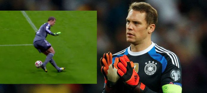 Manuel Neuer si opět troufl na drzou kličku