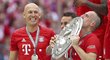 Arjen Robben a Franck Ribéry se s Bayernem rozloučili ziskem dalšího mistrovského titulu