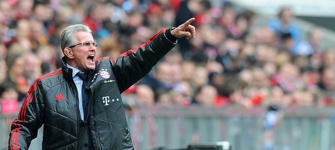 Kouč Bayernu Mnichov Jupp Heynckes měl důvod k radosti, jeho svěřenci zvítězili 7:1