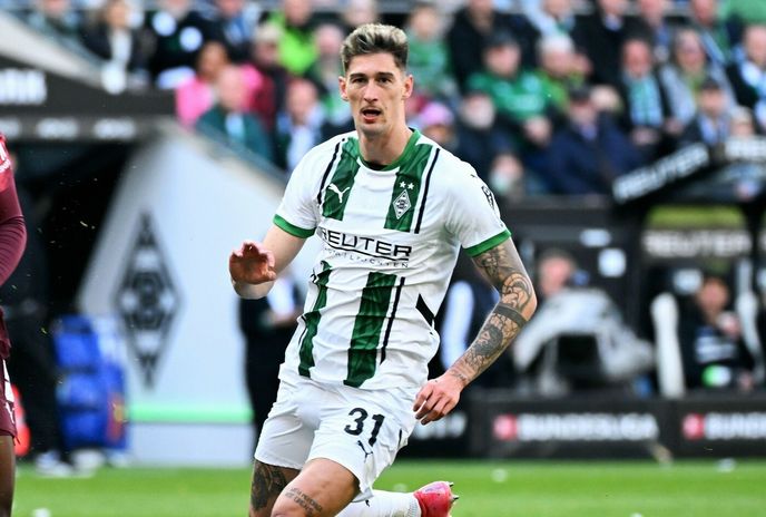 Tomáš Čvancara během utkání proti Lipsku Tomáš Čvancara během utkání proti Lipsku