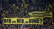 Fanoušci bundesligové Borussie Dortmund při utkání se Stuttgartem