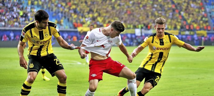 Utkání nováčka německé bundesligy Lipska a favorizovaného Dortmundu