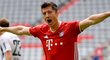Nejlepší kanonýr Bayernu Mnichov Robert Lewandowski slaví branku v utkání s Freiburgem