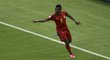 Asamoah Gyan slaví druhý gól do sítě Německa