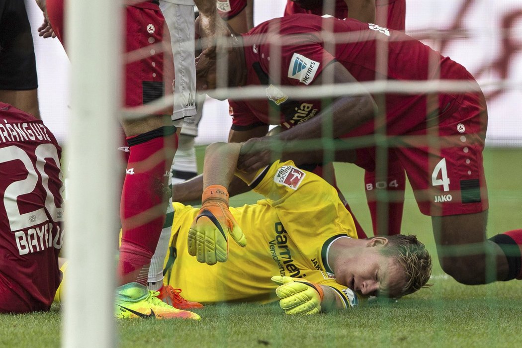 Otřesený brankář Mönchengladbachu Bernd Leno