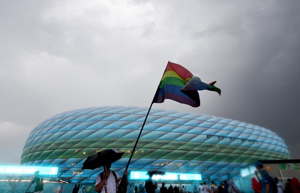 Zápas s Maďarskem pojali Němci jako duhovou manifestaci