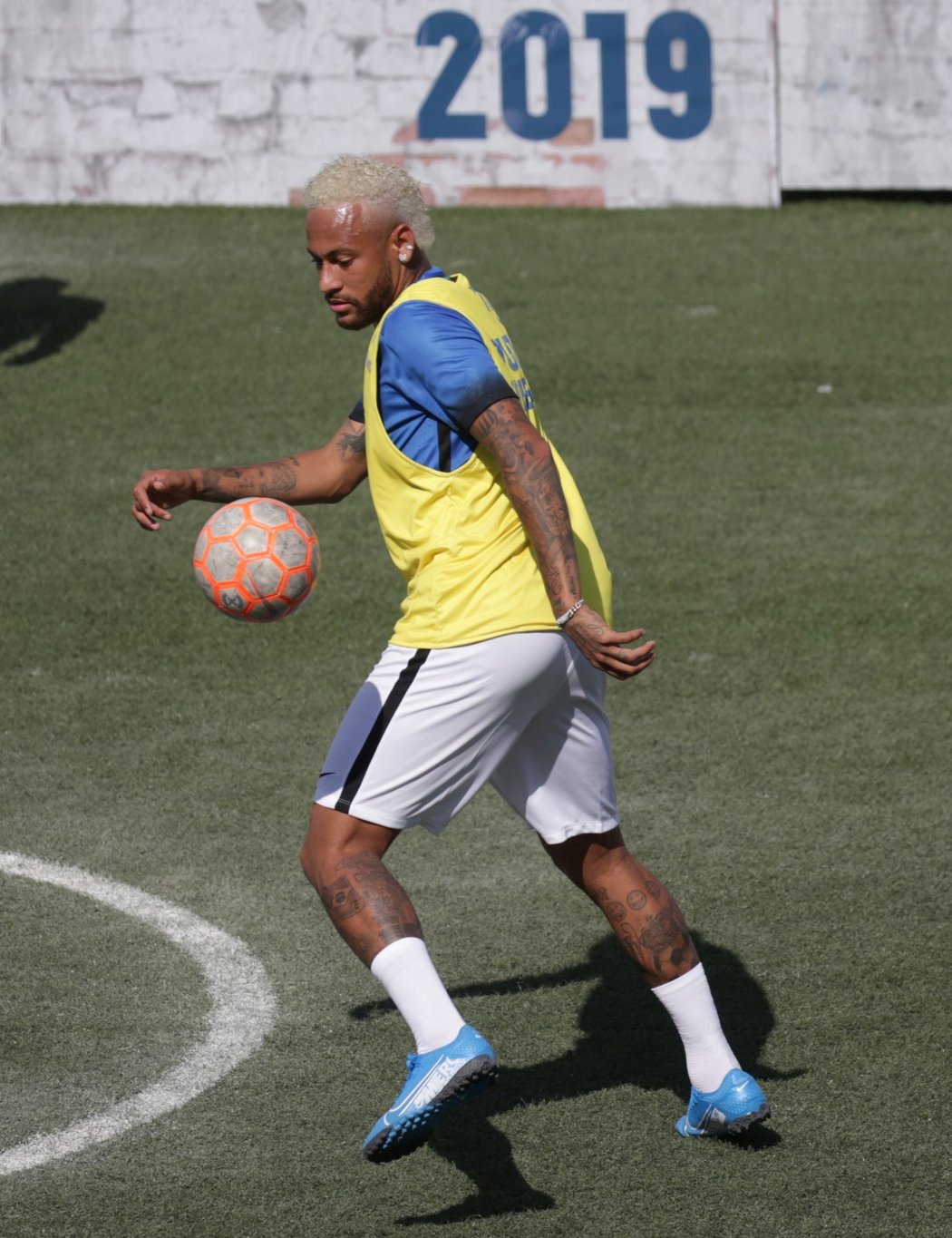 Brazilský útočník Neymar během exhibičního turnaje