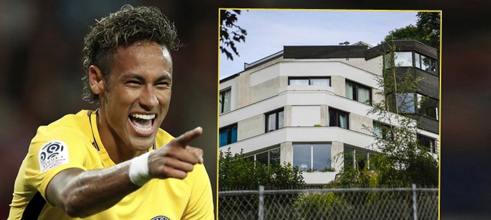Neymar se nastěhoval do luxusní pětipatrové pařížské vily