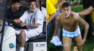 Neymar s bílými vousy řídil vozítko. Pak udělal fanouškům striptýz!