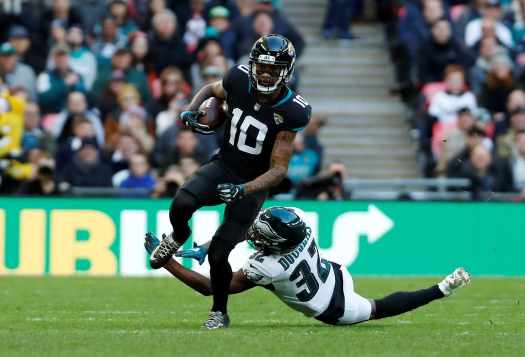 Wembley hostilo utkání americké NFL mezi Philadelphií Eagles a Jacksonville Jaguars