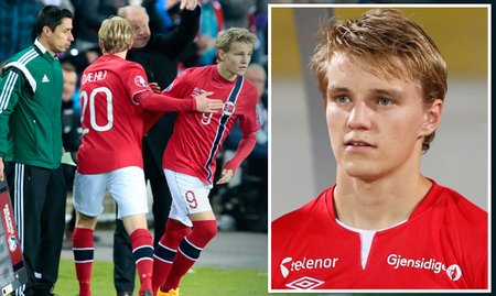 Martin Ödegaard je nejmladší fotbalista, co kdy nastoupil za norskou reprezentaci