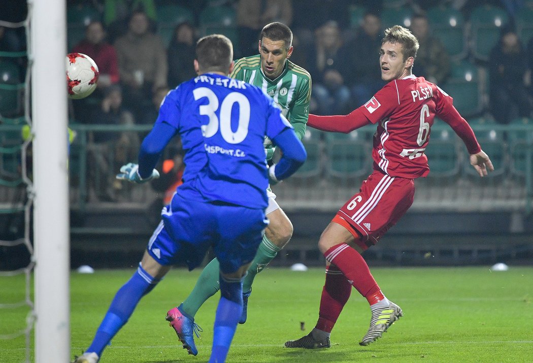 Jakub Plšek se postaral o jediný gól Olomouce