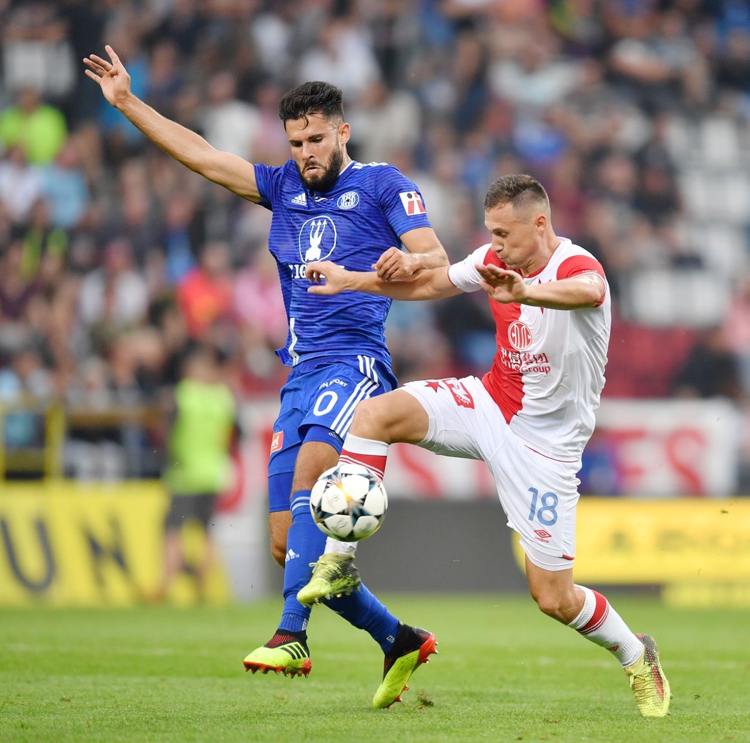 Olomoucký útočník Jakub Yunis v utkání proti Slavii