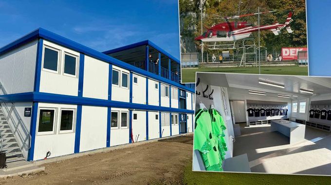 Sigma zmodernizovala zázemí tréninkového areálu. Hubáček ho přiletěl zkontrolovat vrtulníkem Sigma zmodernizovala zázemí tréninkového areálu. Hubáček ho přiletěl zkontrolovat vrtulníkem