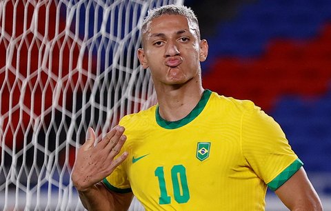 Brazilec Richarlison na úvod olympiády nastřílel Německu hattrick za poločas