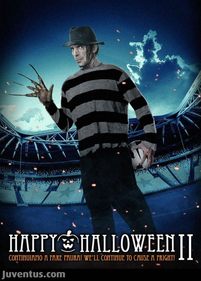 Brankář Gigi Buffon alias Freddy Krueger.