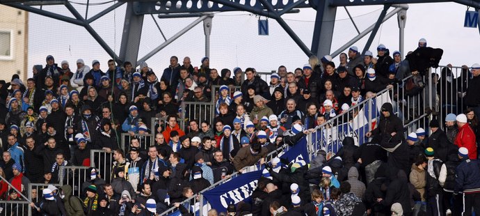 Ostravští fanoušci řádili na fotbale v Boleslavi