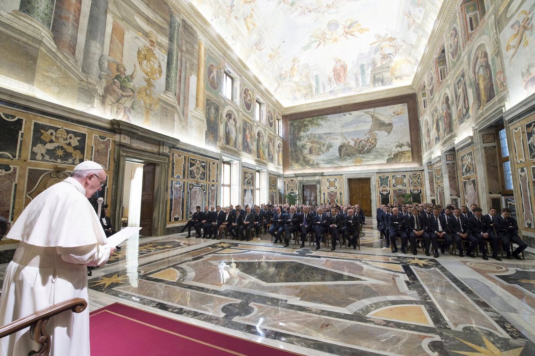 Papež František promluvil k hráčům Juventusu a Lazia před finále Coppa Italia