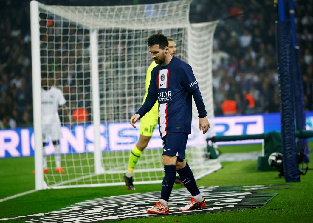 Lionel Messi během zápasu PSG