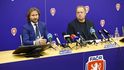 Předseda FAČR David Trunda a reprezentační manažer fotbalového národního týmu Pavel Nedvěd