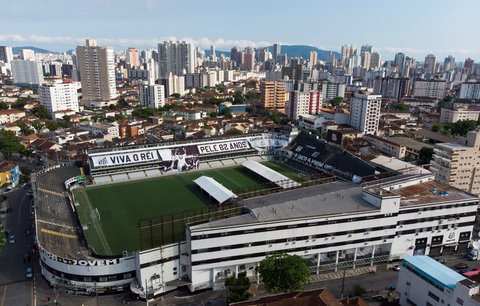 Vila Belmiro, stadion, kde se uskuteční poslední rozloučení s Pelém