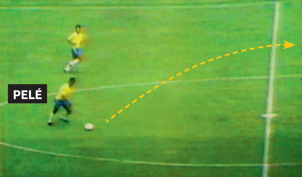 Pelé napřáhl za půlkou v zápase proti Československu
