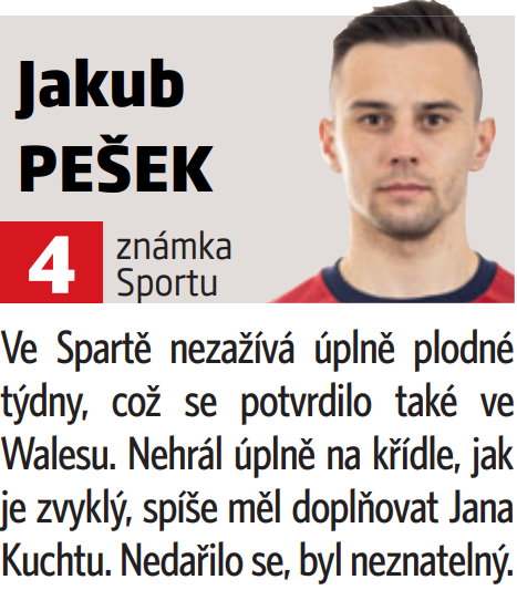 Jakub Pešek proti Walesu