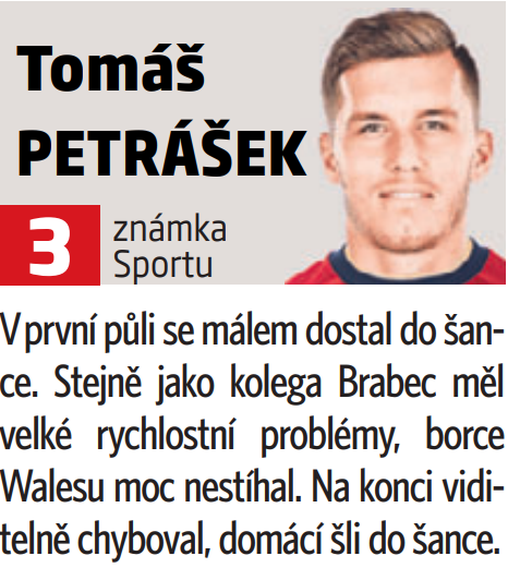 Tomáš Petrášek proti Walesu