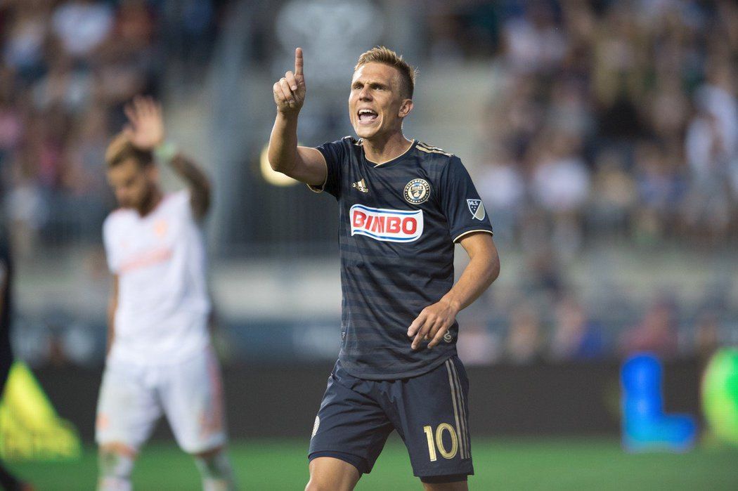 Český záložník Bořek Dočkal v dresu Philadelphie Union