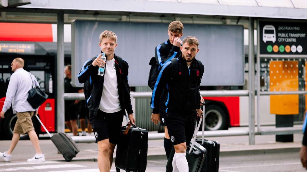 Lukáš Červ a Tomáš Ladra před odletem do Srbska