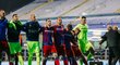 Radost plzeňských fotbalistů po výhře nad Dinamem Záhřeb