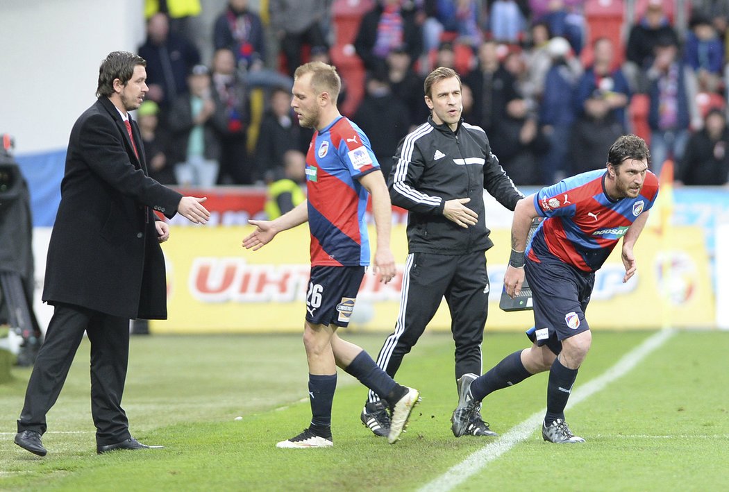 Pavel Fořt v utkání Plzně s Brnem, kde vystřídal Daniela Koláře