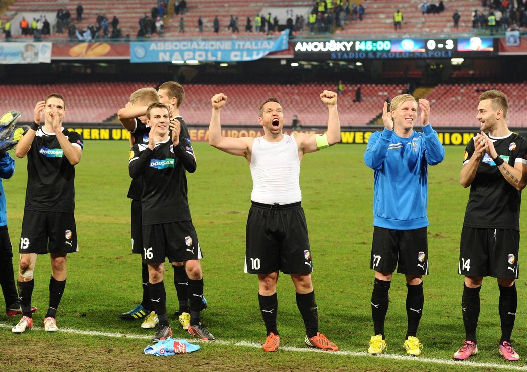 Fotbalisté Plzně slaví vítězství na půdě Neapole