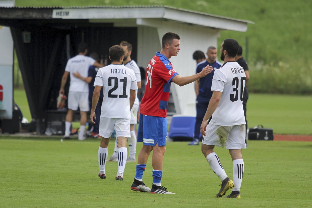 Plzeňský talent Dominik Janošek během utkání v letní přípravě