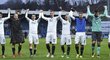 Plzeňští fotbalisté se radují po výhře v Liberci