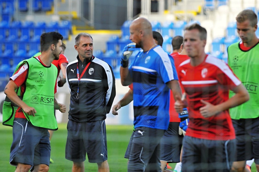 Trénink plzeňských fotbalistů před odvetou play off Ligy mistrů s Ludogorcem Razgrad