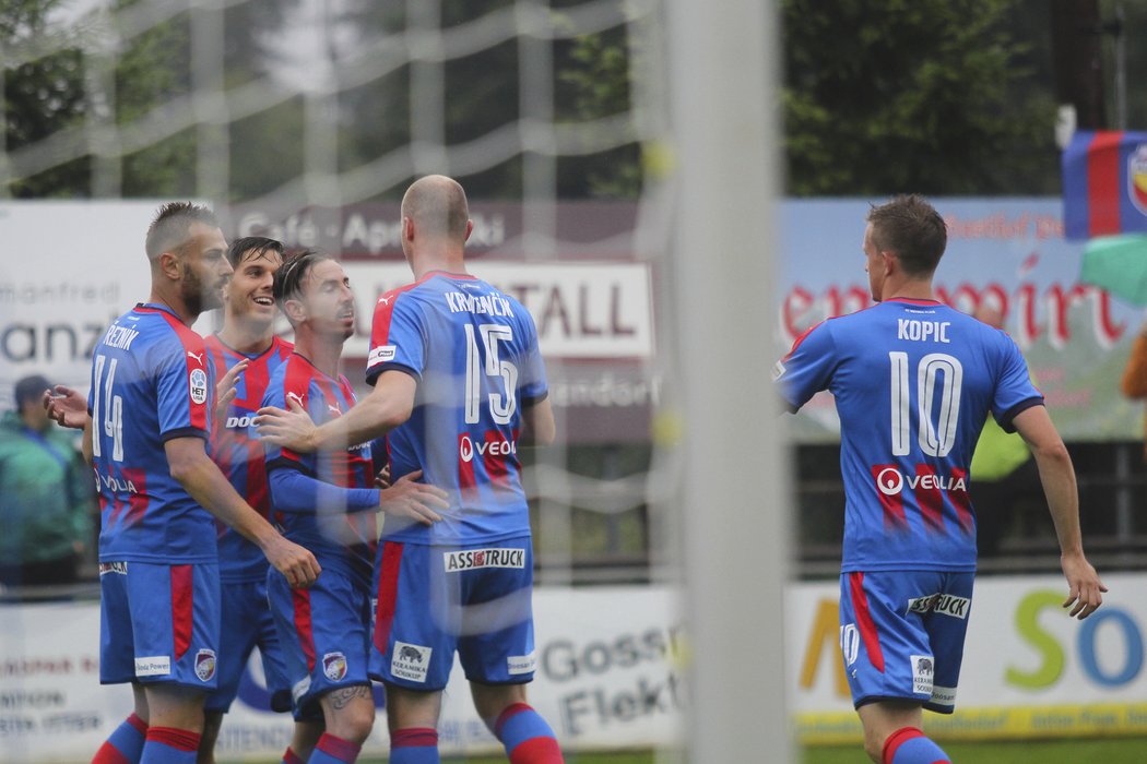 Radost plzeňských fotbalistů v přípravném utkání v Rakousku