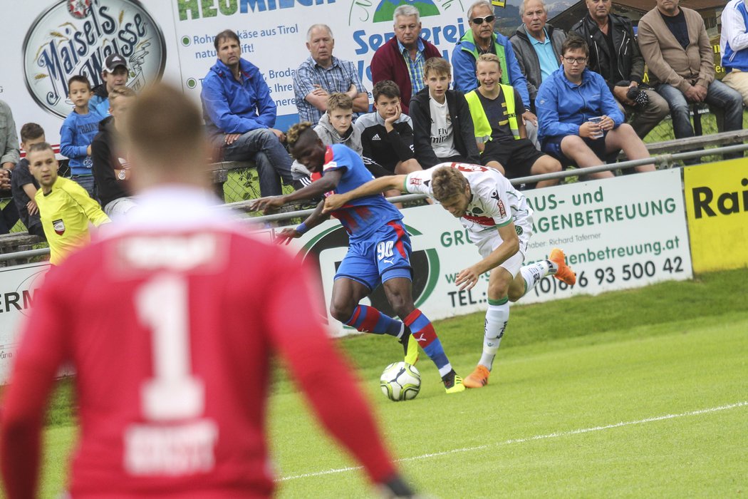 Plzeňští fotbalisté během utkání na soustředění v Rakousku