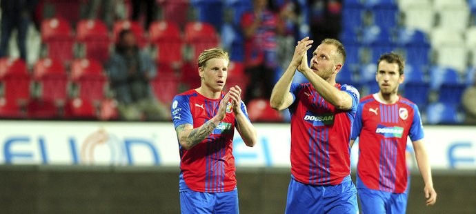 Daniel Kolář a František Rajtoral (vzadu), dvě dlouholeté stálice Viktorie Plzeň