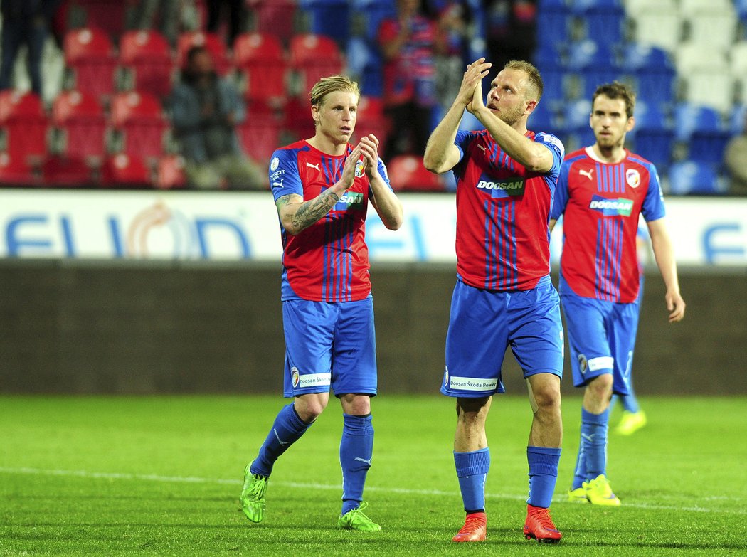 Daniel Kolář a František Rajtoral (vzadu), dvě dlouholeté stálice Viktorie Plzeň