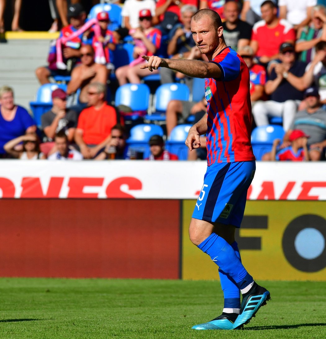 Plzeňský útočník Michael Krmenčík v utkání proti Slovácku