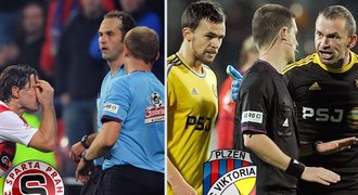 Sporné momenty fotbalové ligy: Rozhodčí pomohli Plzni i Spartě!